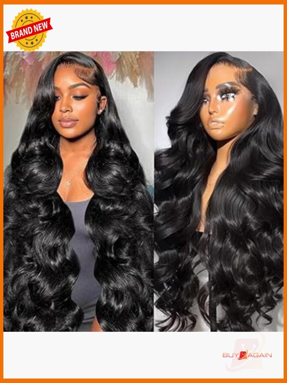 13x6 Lace Front Wig Human Hair Body Wave 34 Inch Long Pre Plucked